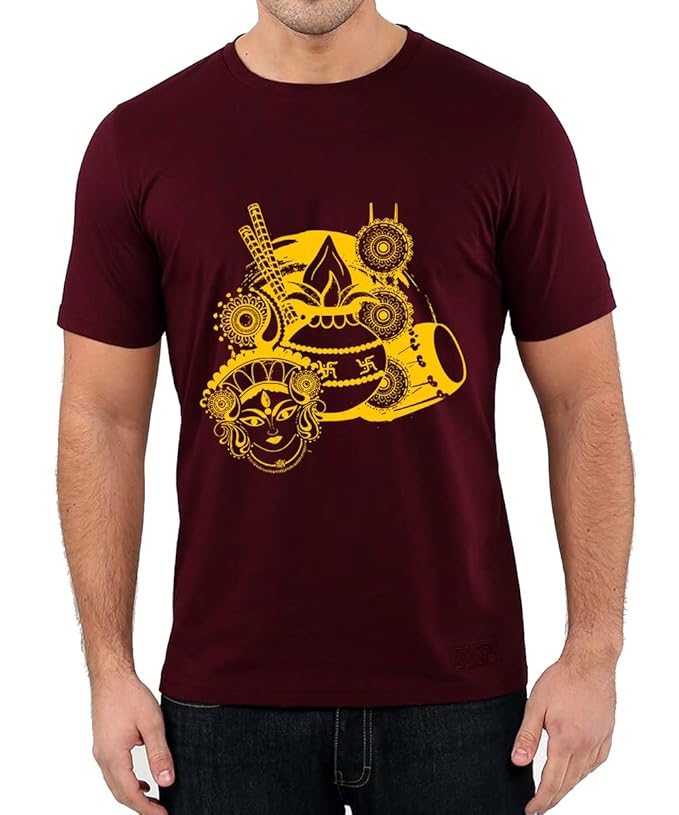 Cotton Printed T-Shirt -Durga MATA